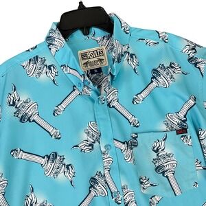 RSVLTS The Roosevelts Dare Mighty Things Graphic Shirt Men XL Statue of Liberty